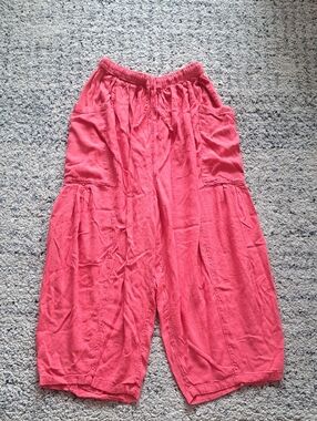 Free People Quinn Cargo Harem Pants Coral Pink XS